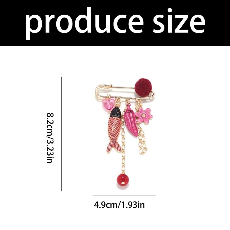 Vibrant Tropical Fish Design Brooch Creative Sea Lapel Pin Accessory Perfect For Casual And Formal Wear