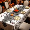 Halloween Table Runner, 18 X 72 Inch Gothic Black Lace Spider Web Table Runner for Kitchen Dinner Table Centerpiece, Halloween Party Decoration