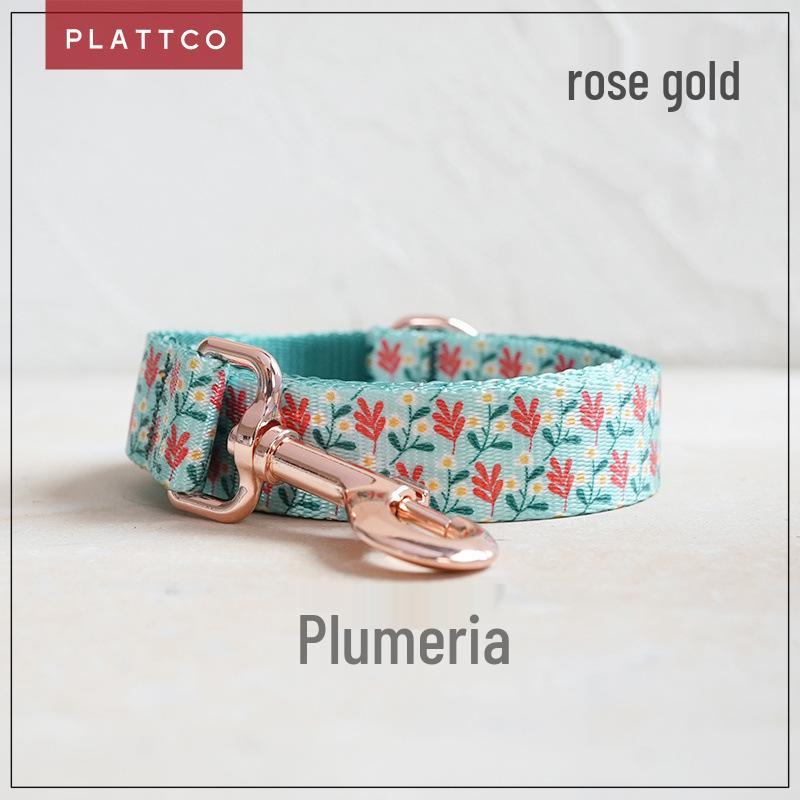 PLATTCO Plumeria Nylon Pet Collar & Leash PDL343 XL 2.5cm x 120cm