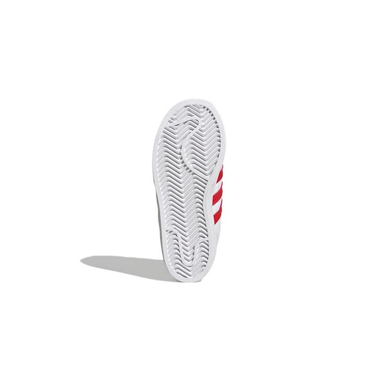 adidas Superstar J 'Allover Debossed Bows' (Unisex) Cloud White / Vivid Red / Core Black Kids' Skateboarding Shoes GV8865