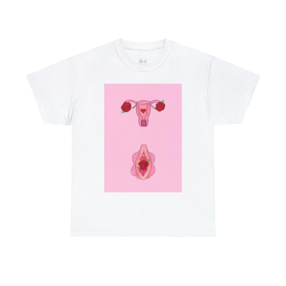“Vagina & Uterus Blooming” Illustration Unisex Graphic T-Shirt S