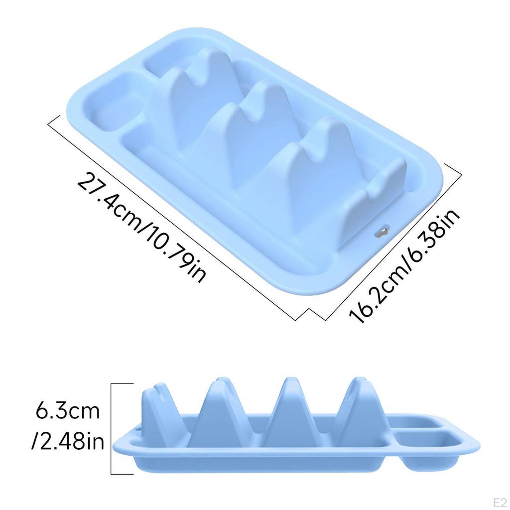 Burrito Holder Stand, Non-Slip Silicone Tray with Dividers for Cafes