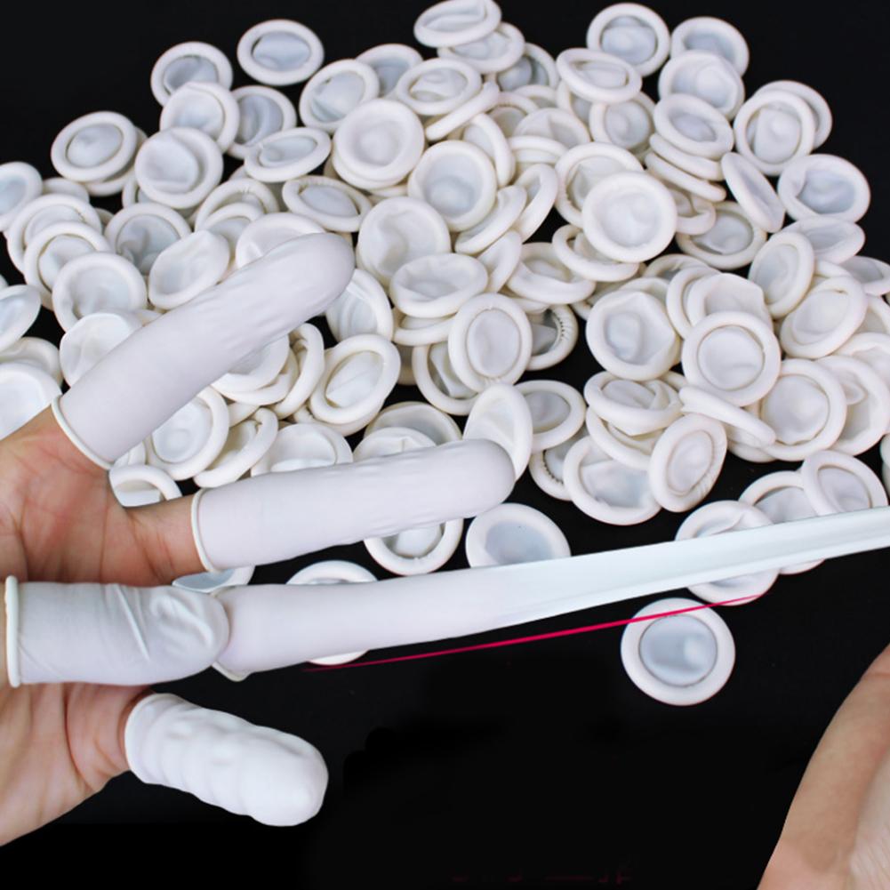 300 stücke Einweg Latex Gummi Finger Kappe Fingerlinge Pulver Freies Nicht-SlipAnti-Statische Kontaktieren