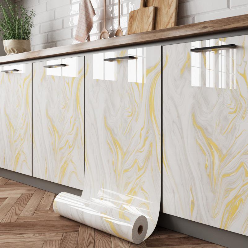 Wodoodporna Samoprzylepna Naklejka Kuchenna w Stylu Marmuru na Szafki i Meble