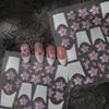 Wearable Nail Art Stickers Free Hand-Painted 3D Sculpted Nail Art Stickers Flower Jelly Nail Art Stickers