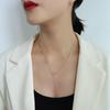 Korean 18K Gold Plated Titanium Love Pendant Necklace for Women - P025