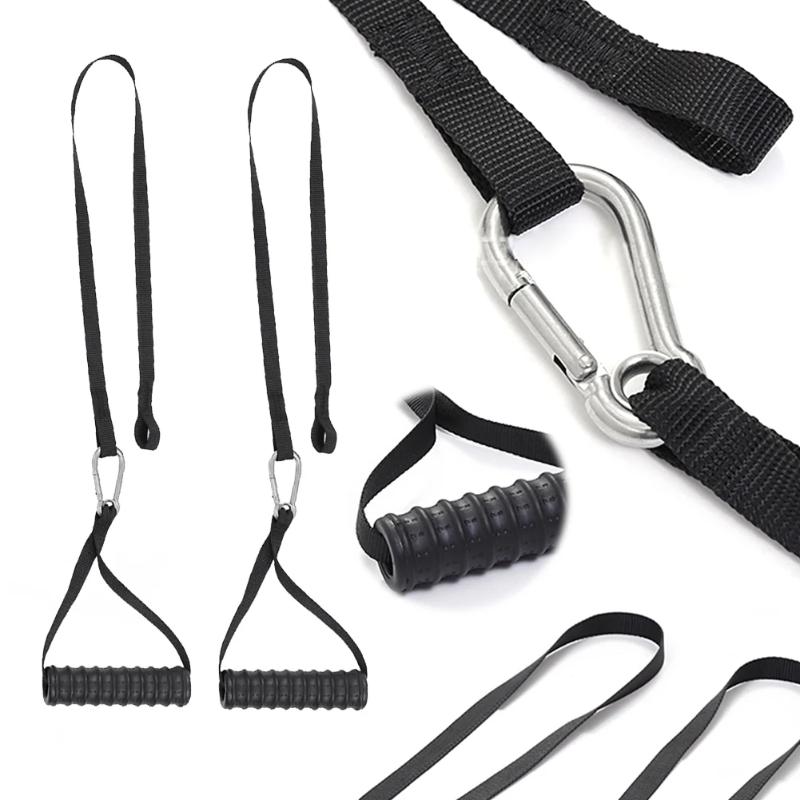 Durable And Safe Tricep Biceps Back Blaster Rope Lat Pull Down Attachment Training Gym Weight Chest Muscle Workout Extension Straps Premium Nylon