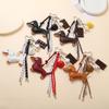 Fashionable Retro Sausage Dog Keyring Fashionable Sturdy PU Jewelry Accessory for Collectors and Trendsetters Use