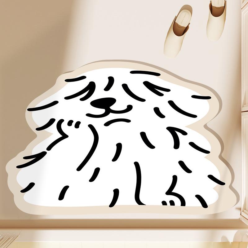Cartoon Bathroom Mat Strong Moisture-wicking Bathroom Door Non-slip Mat Home Dirty and Easy To Care for Diatom Mud Cushion