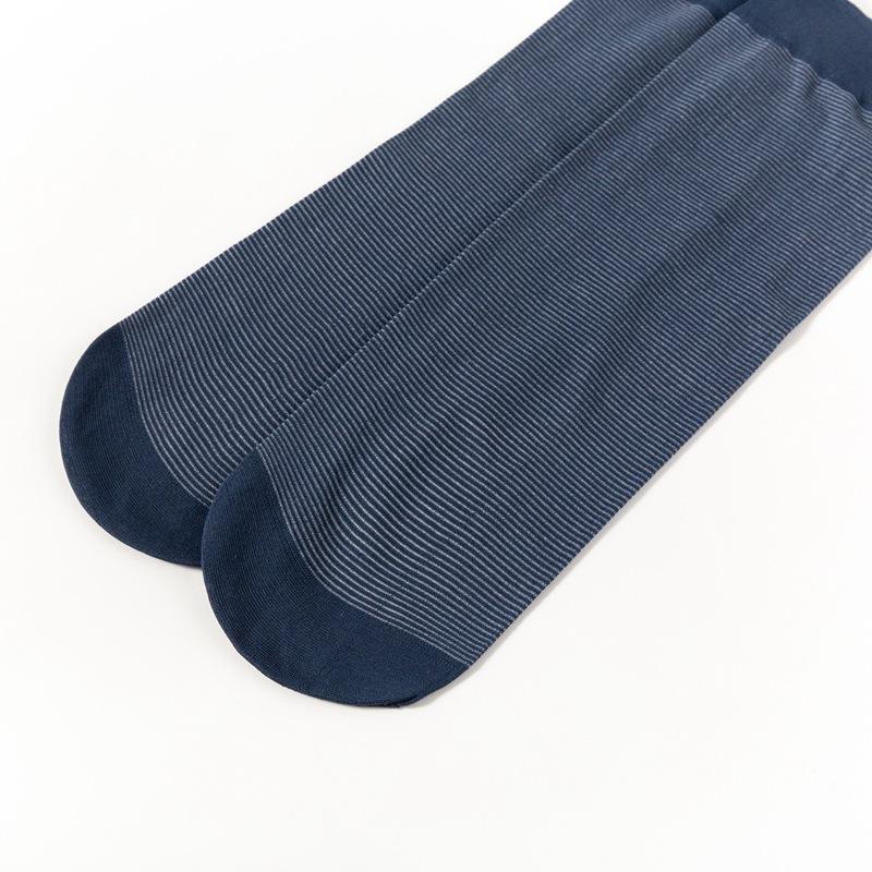 10 Pairs Men's Color Matching Cotton Socks Thin Men's Striped Socks Breathable Sweat-absorbent Mid-tube Business Short Socks