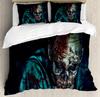 Scary Horror Movie Duvet Cover Set Dark Terror Killer Bloody Bedding Set Horrible Halloween Quilt Cover Single/Double/King Size