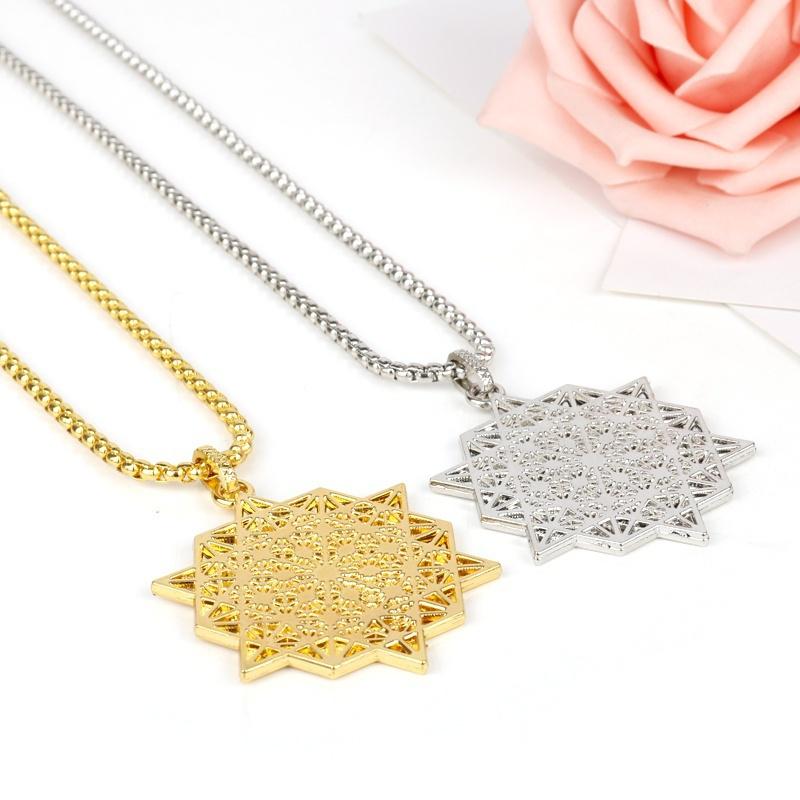Fashion Flower of Life Metatron's Cube Pendant Necklace Mandala Handcrafted Sacred Geometry Jewelry