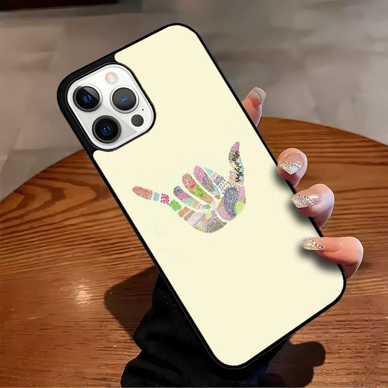 Shaka Hand Surf Hang Loose Surfing Phone Case For iPhone 17 Air 16 15 14 13 12 11 Pro Max Max Plus Bumper Case Cover