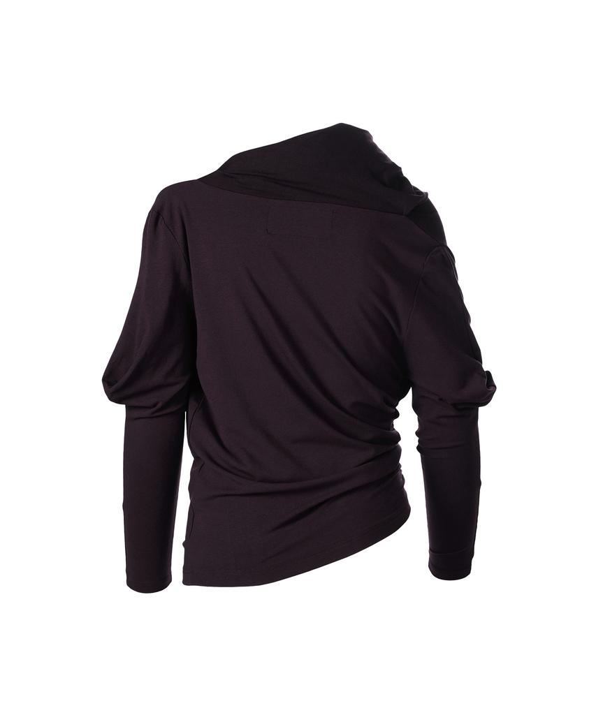 THEVINYLHOUSE Twisted Drape Top(W) Purple
