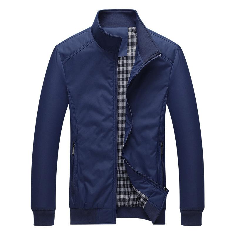 Spring and Autumn Men's Casual Stand-Up Collar Men's Jacket Casual Korean Jacket Middle-aged and Elderly Top