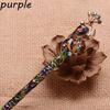 Retro Women Enamel Crystal Peacock Hair Stick Hairpin Chinese Style Handmade Hair Accessories