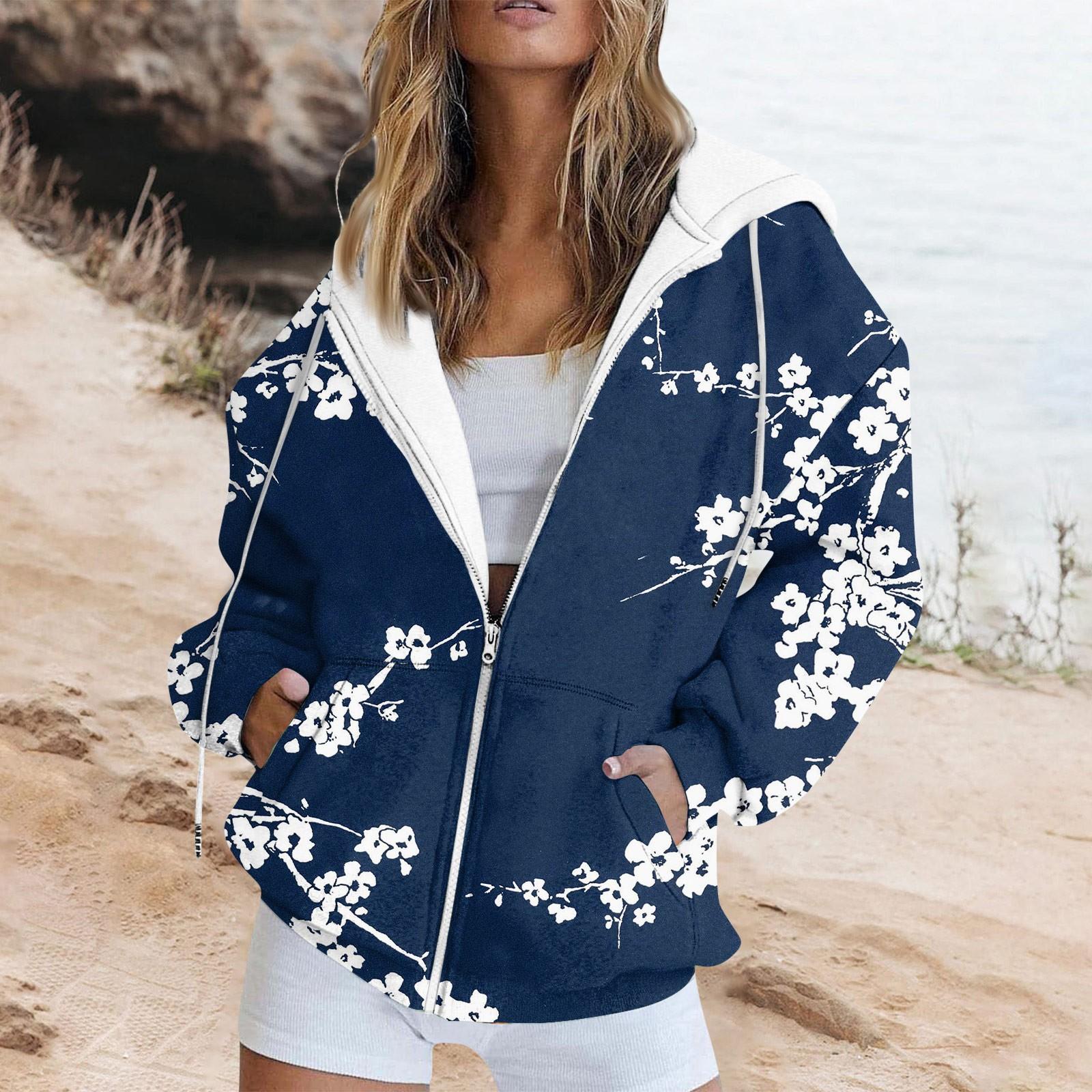 

Женская повседневная толстовка с длинным рукавом и принтом Хэллоуина, куртка с карманом и застежкой-молнией, пальто с капюшоном S