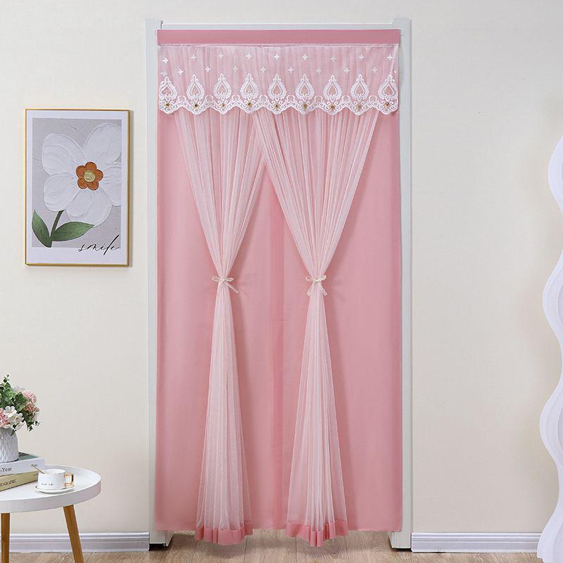 Lace Princess Privacy Door Curtain - No Drill, Anti-Peep, Decorative Partition for Bedroom or Living Room.