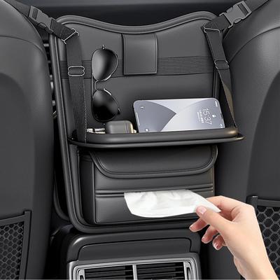 Car Front Seat Middle Storage Bag Car Seat Compartment Small Table Board Tissue Box Car Seat Back Storage Rack Car Supplies