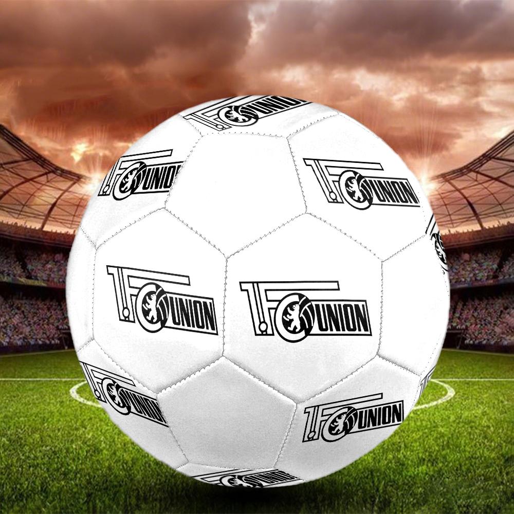Union Berlin FC Soccer Ball, Colorful, Suitable for All Ages, Machine-stitched, PVC Material, Competition Grade, Durable and High Bounce