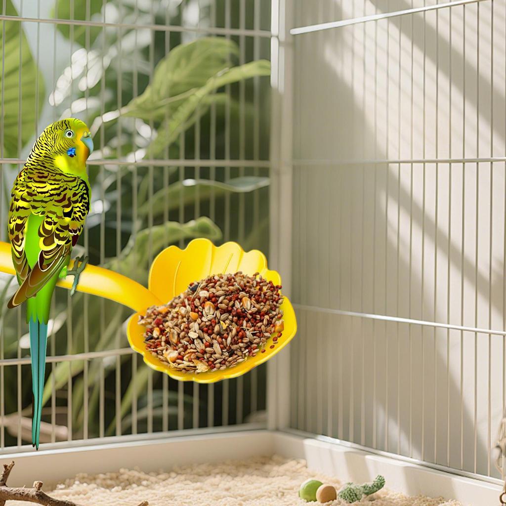 Parrot Stand Perch Feeder Leafs Shape Stand Tray Cage Perch Leafs Shaped Interactive Play Gym Toy Tray Bird Cage Accessories