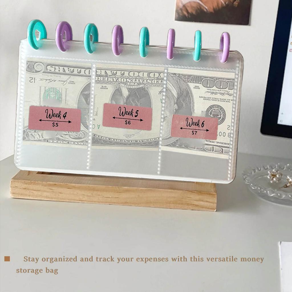 Budget Book 52 Week Binder Saving Challenge Reusable Cash Planner Envelope Couple Money Saving Organizers Cash Stuffing