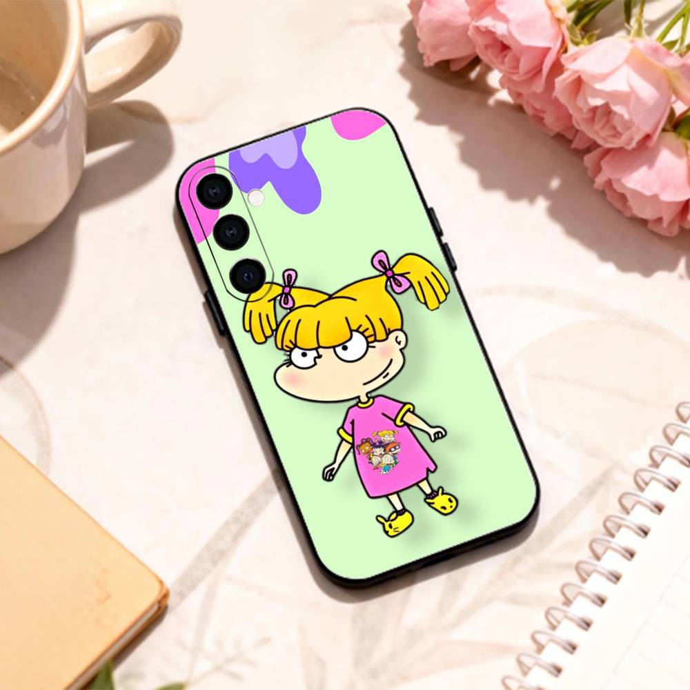 R-Rugrat C-Chuckie Angelica phone Case For Samsung Galaxy A73,A72,A71,A70,A53,A52,A51,Others Soft Black Shell