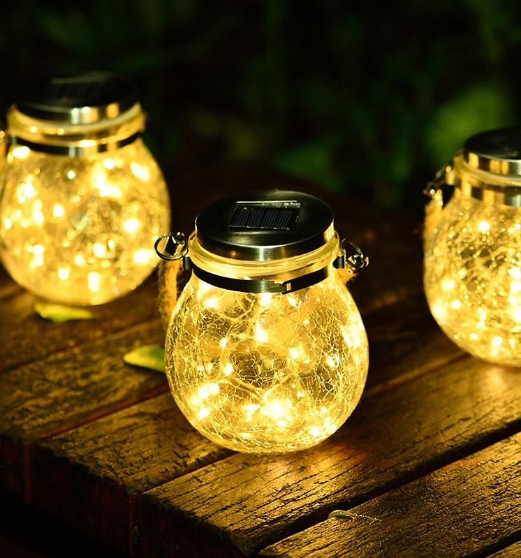 

Солнечный светодиодный светильник на солнечной батарее, уличный светильник для крышки бутылки Мейсона, светодиодный светлячок, свадебная гирлянда, садовый фонарь, рождественское украшение