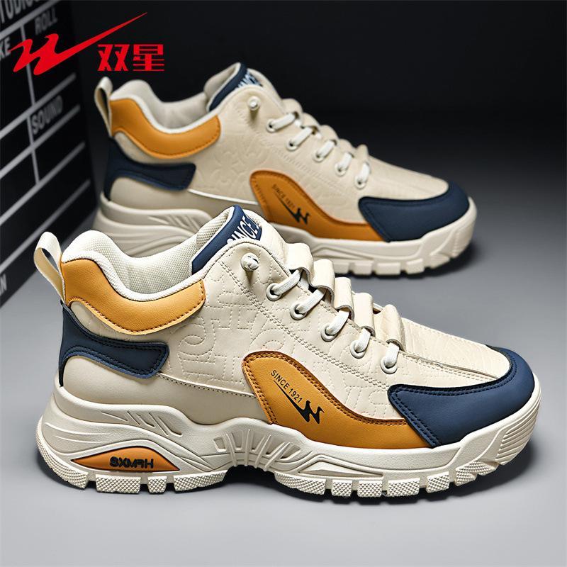 

Мужская обувь весна и осень новые ботинки Мартина на толстой подошве мужские водонепроницаемые высокие повседневные спортивные туфли мужские контроль цен 44 бежевый