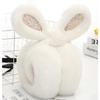 Cute Faux Rabbit Fur Foldable Ear Muffs for Women - Plush, Thickened, and Warm Earmuffs for Autumn and Winter.