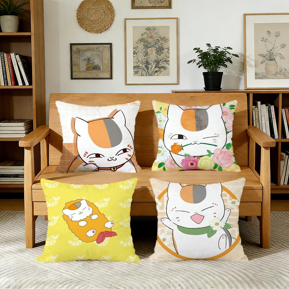 Cute Cat NNyanko MMadara cushion cover For Pillow Printing Sofa Decoration Home Car Room Coffee Shop Office Nordic Simplicity