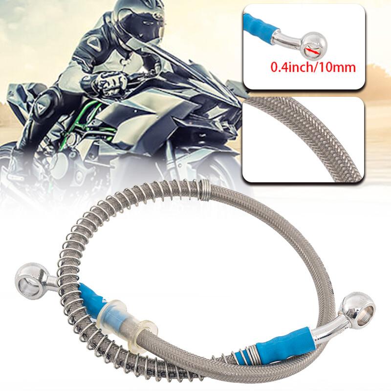 15.4-45 in Motorcycle Racing Hydraulic Brake Hose 10mm Braided Oil Hoses Line M