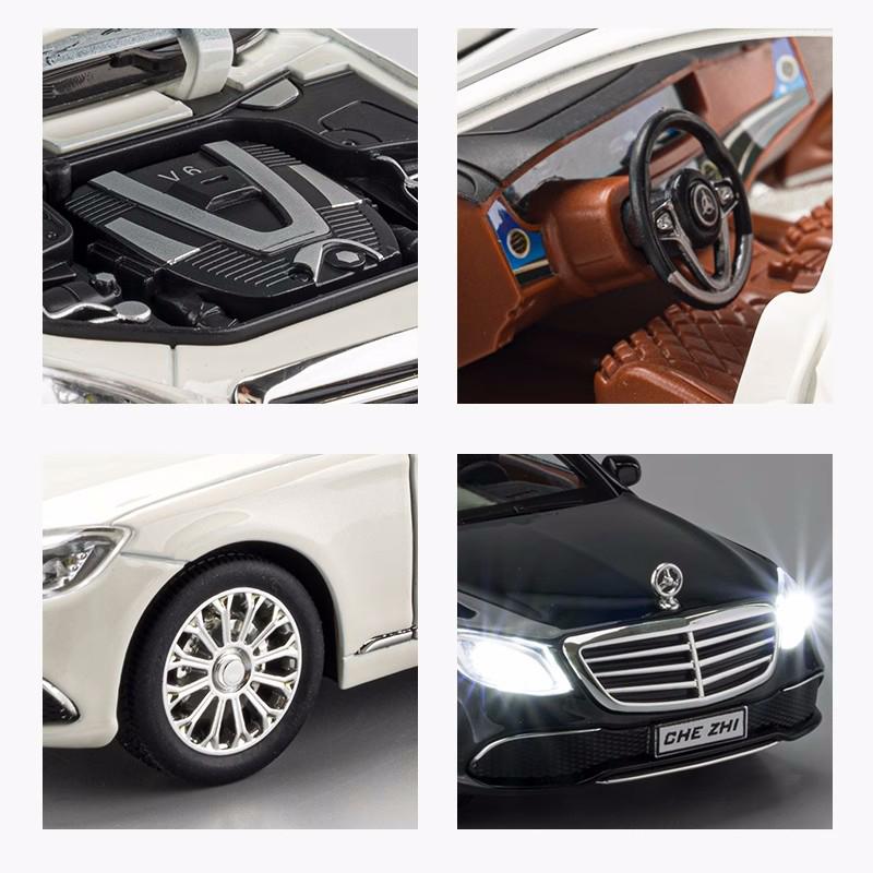 CXEHU1 1:24 Mercedes Benz E300l E-class Alloy Model Car Diecast Metal Collection Vehicle Toy Model Sound & Light Children Toy Car Gifts