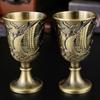 Holy Grail, Alloy Retro Relief Sailing Cup, European Portable Mini Vodka Glass, Creative Home Living Room Decoration Gift, 1pcs