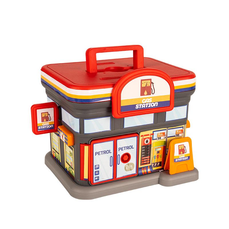 Money Box with Key Lock Creative Child Savings Can Portable Convenience Store Coffee Shop Shape Piggy Bank Coin Storage Box