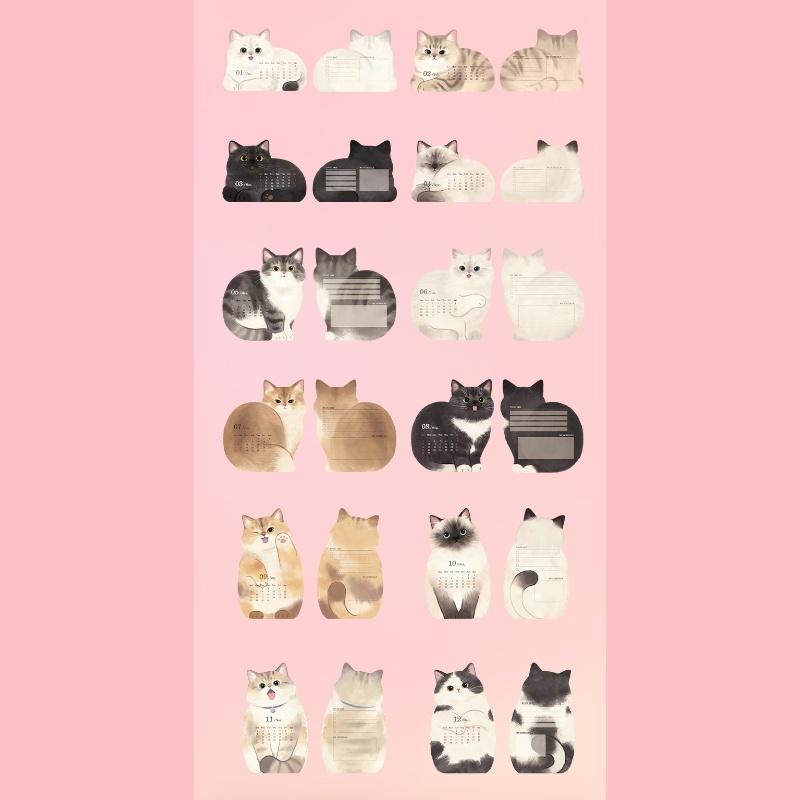 2026 Cute Cat Dog Series Desk Calendar Table Planner Yearly Agenda Organizer Memo Notes For Home Office School Daily Scheduler
