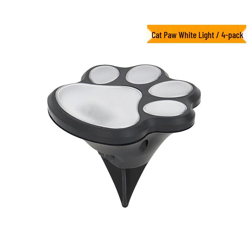 Solar Cat Paw Print Lawn Lights