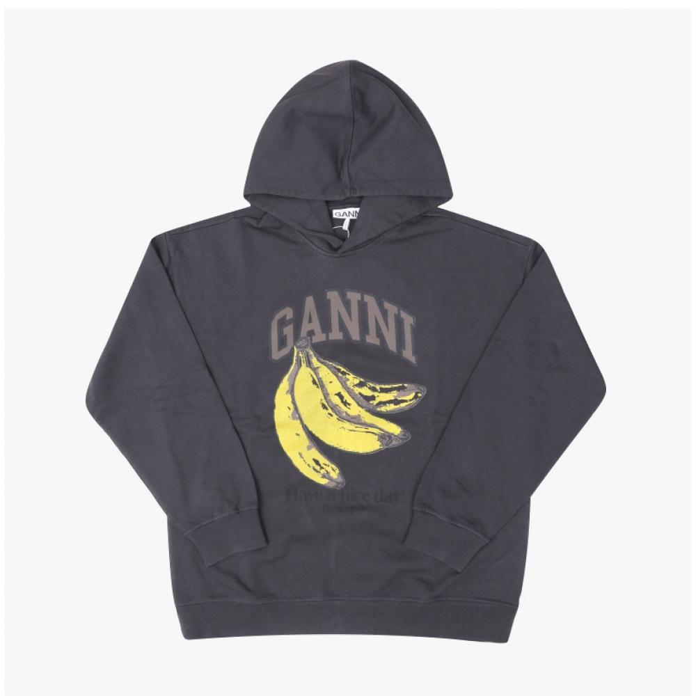 Ganni Women S Hoodie iSoli Banana Logo A1060025