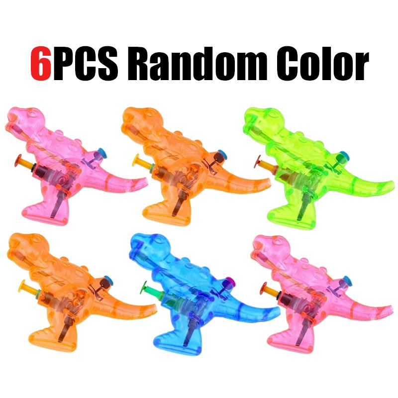 6/12PCS Dinosaur Water Gun Random Color Plastic Squirt Gun Summer Pool Beach Backyard Party Favors Carnival Giveaways Supply ZYF
