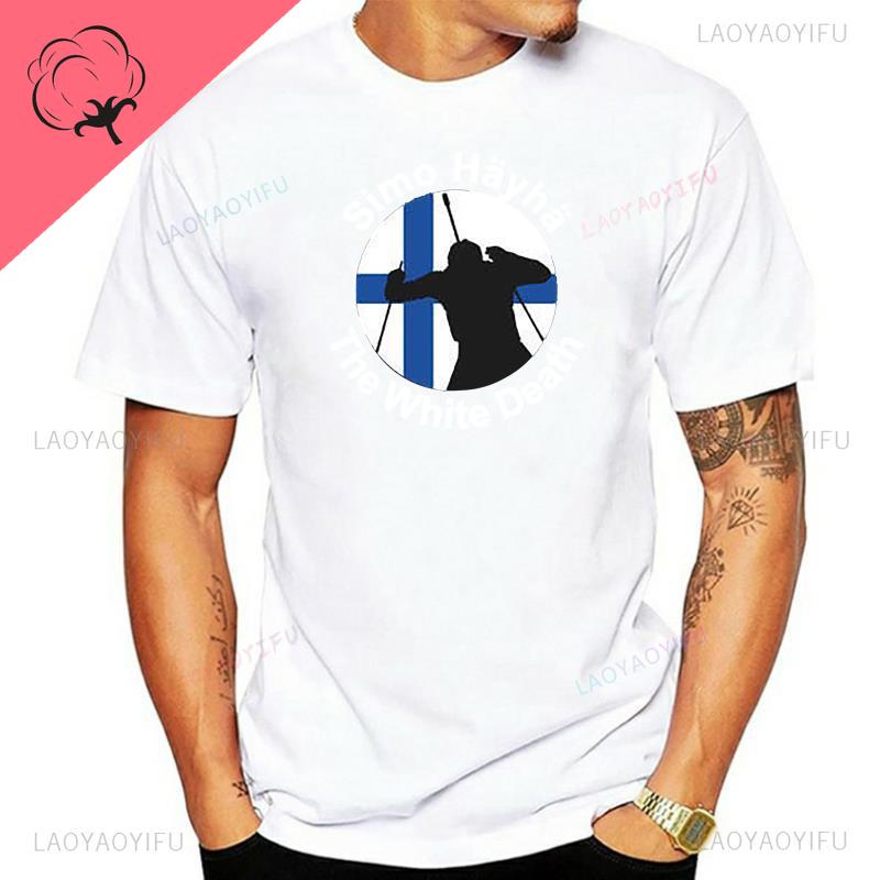 Simo Hayha The White Death Finnisher Scharfschutze Rote Armee T Shirt New Fashion Cool Casual Harajuku Stretchy Unique T Shirts