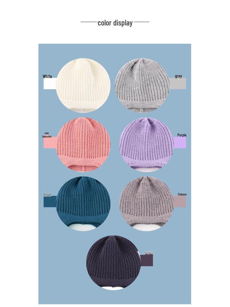 2023 Autumn Knitted Hat with Double Pom Pom Bear Ears - Cute, Cozy, and Windproof Ear Protection