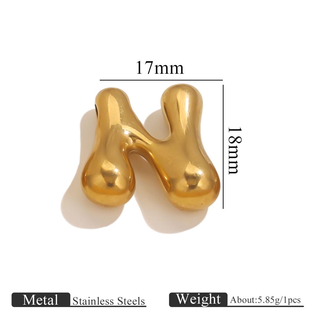 5 Stück Edelstahl 18K PVD-beschichtet A bis Z Englische Buchstaben Anhänger DIY Wasserdichter Schmuck Geschenk Handgefertigtes DIY Zubehör