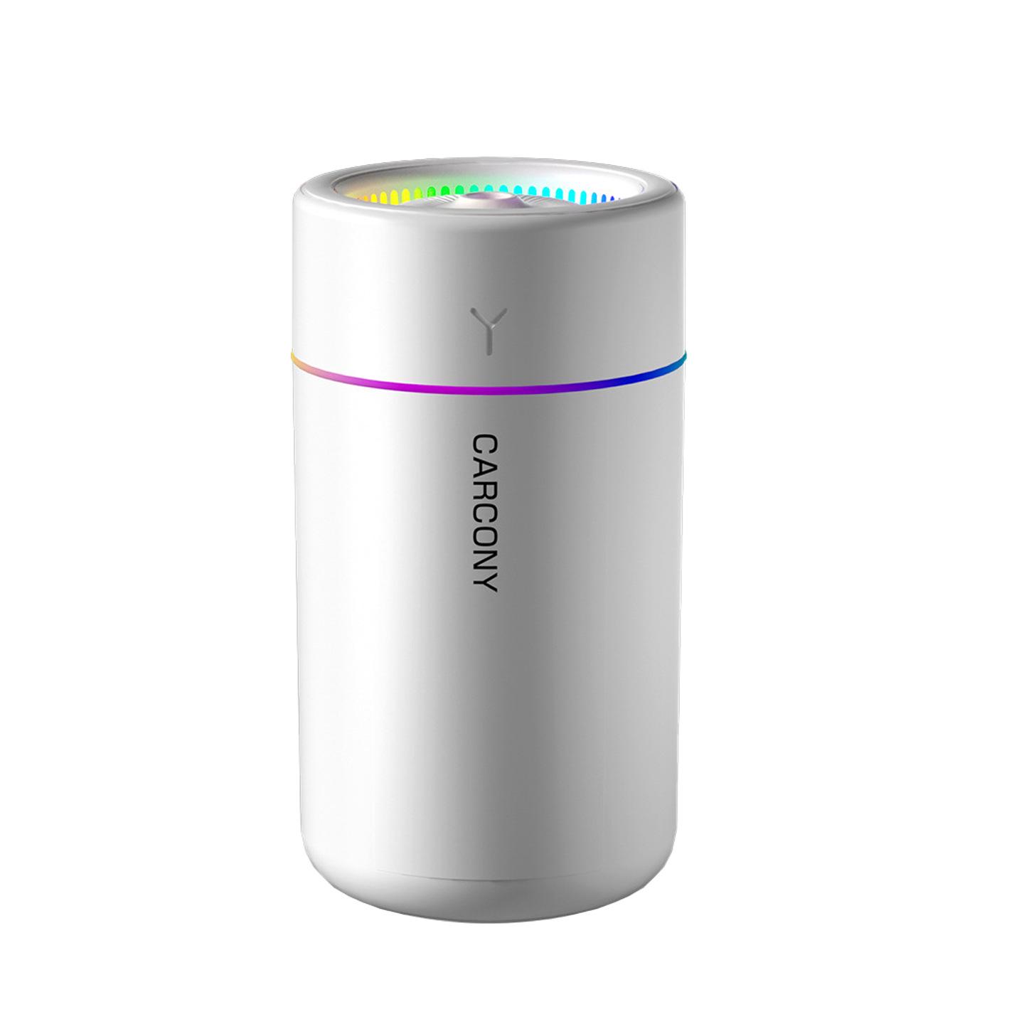 Mini USB Desktop & Car Humidifier with Silent Spray and Seven-Color Ambient Light белый