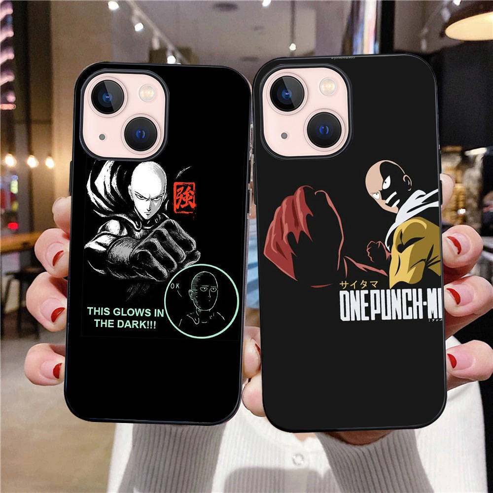 B-26 One Punch Man Černé pouzdro pro Samsung S24 S23 S22 S21 S20 FE S10 Lite Ultra S7 S8 S9 Plus A05S A11 A12 A13 A15 A22 A24 A25 A32 A52 A71 5G