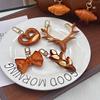 Keyring Simulated Food Key Chain Bagel Croissant Bag Accessory  Hanging Accessory