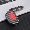 New Carbon Fiber Abs Flip Folding 4 Button Tpu Car Key Case Cover For Hyundai Sonata  Santa Fe 2013 Gls Key Shell Fob
