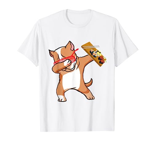 Dabbing Pitbull Dog Sushi T-Shirt Rice Cooker Animal Gift Tee