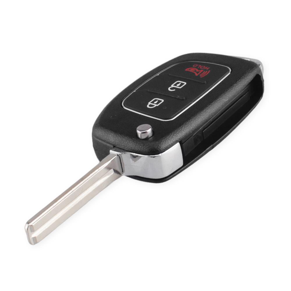 3 Button Filp Car Remote Key Case For Hyundai Hb20 Ix35 I45 Santa Fe Accent I40 I20 Hy15/Hy20/Toy40 Uncut Blade Key Shell