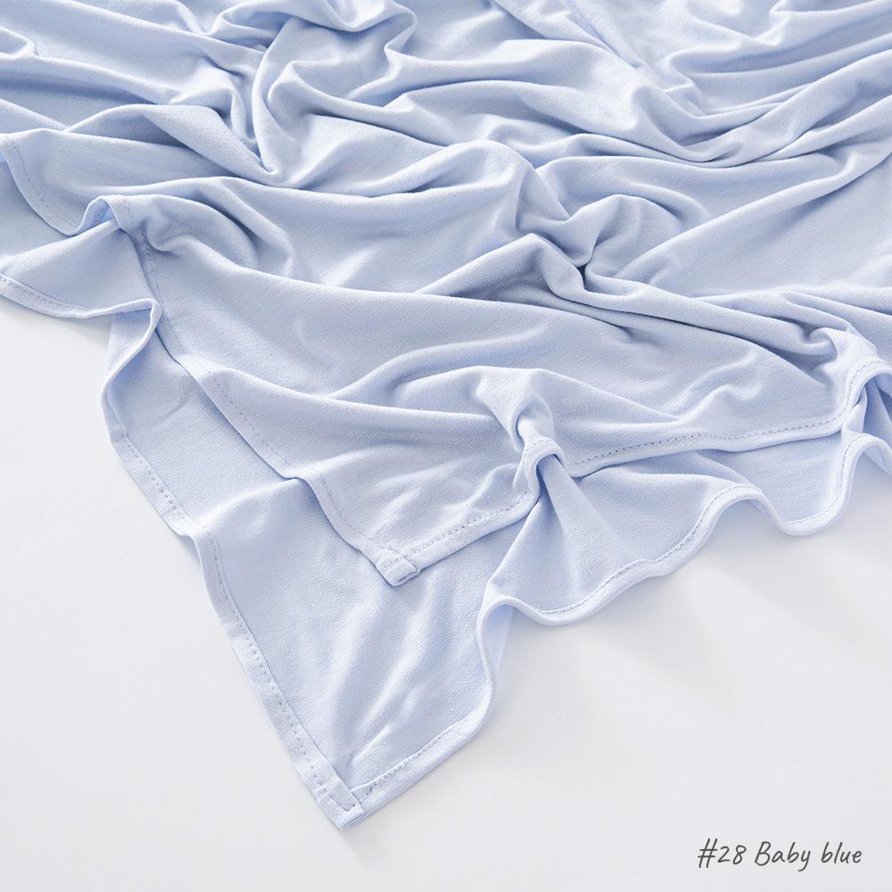 High-Quality Malaysian Modal Cotton Jersey Scarf with Rolled Edge