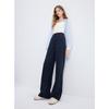 Sancai 2025 Autumn Collection Elastic High-Waist Straight Leg Pants
